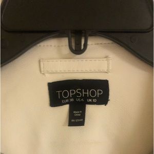 Top Shop - EUC - White leather - Moto Style